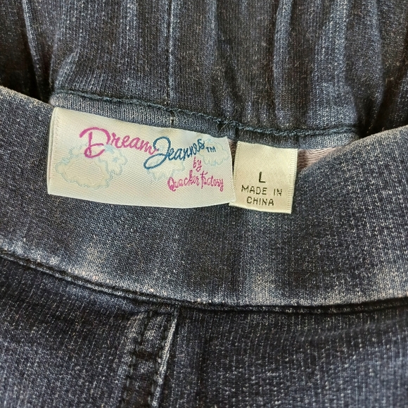 NWT Quacker Factory Dream Jeannes Convertible Capris Dark Indigo Large A231344 - Picture 4 of 8